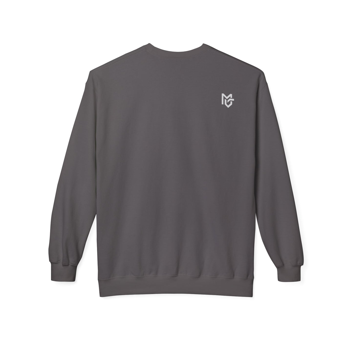 Minimal Logo Crewneck Sweatshirt — White Softstyle Fleece