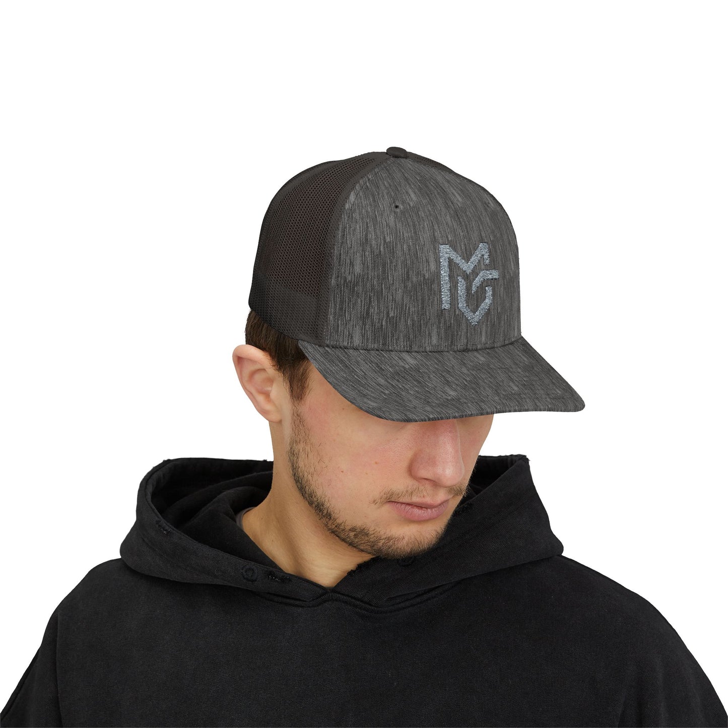 MG Logo Snapback Trucker Cap — Mesh Back Baseball Hat - MetroGrit
