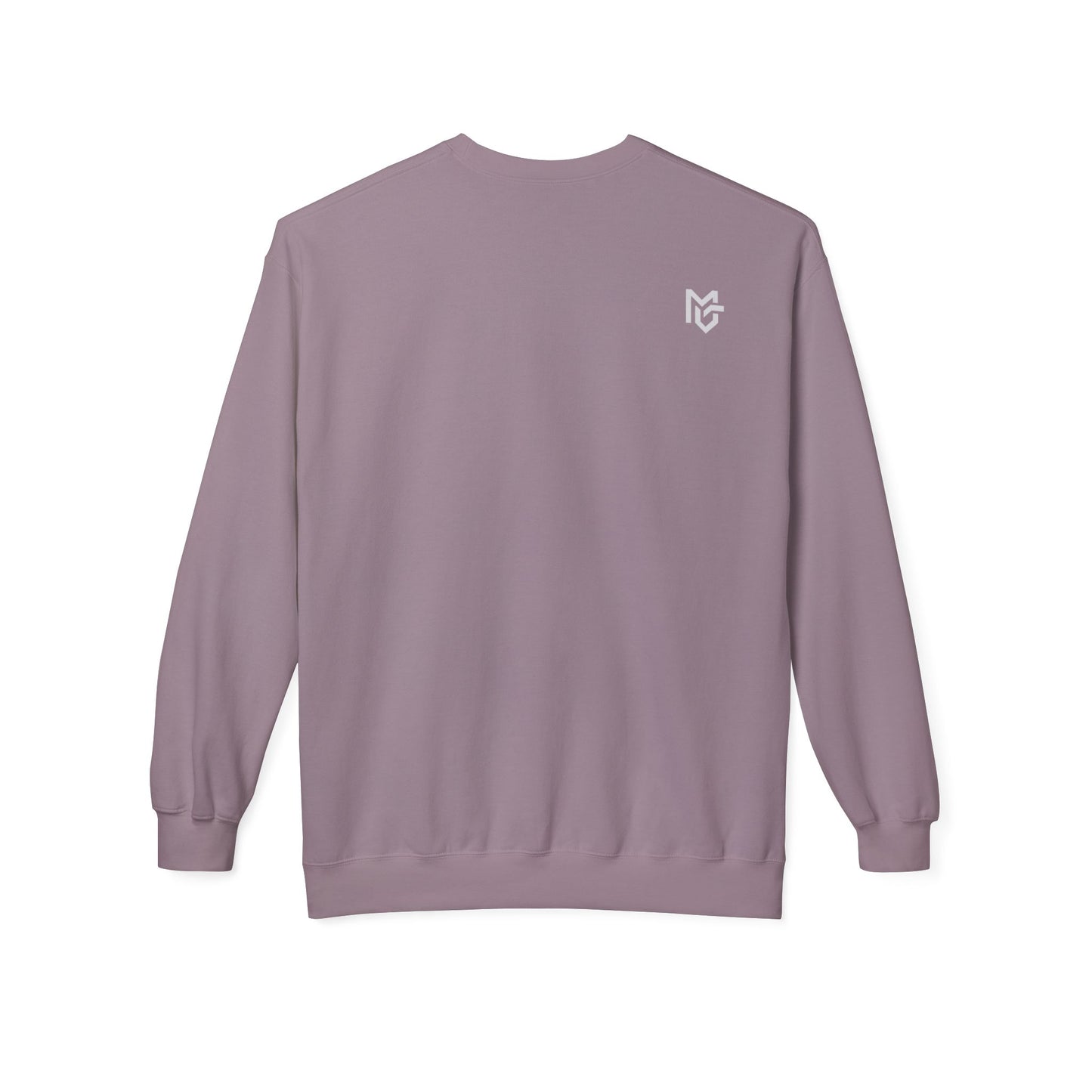 Minimal Logo Crewneck Sweatshirt — White Softstyle Fleece