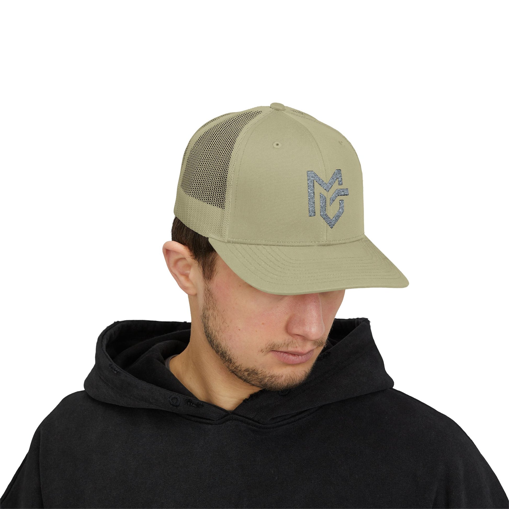 MG Logo Snapback Trucker Cap — Mesh Back Baseball Hat - MetroGrit