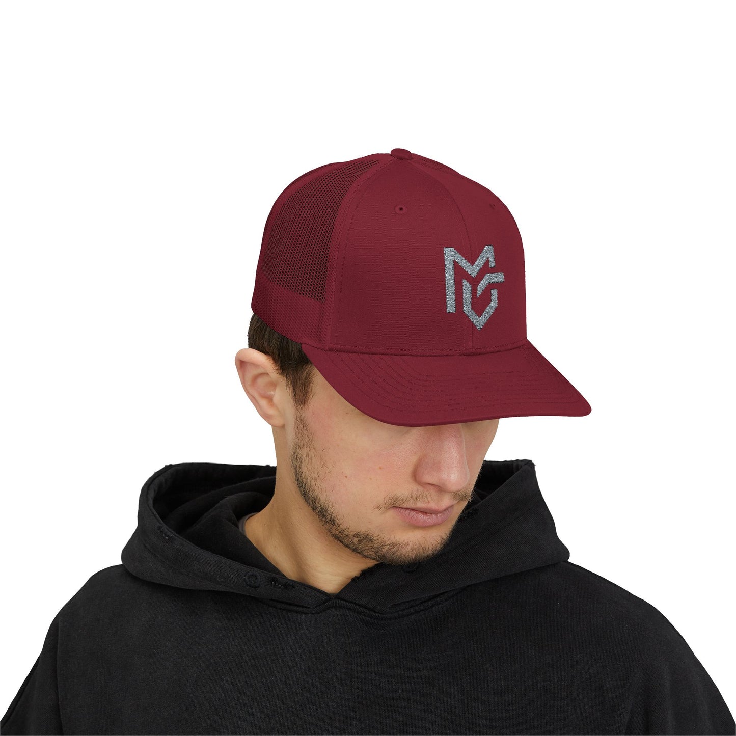MG Logo Snapback Trucker Cap — Mesh Back Baseball Hat