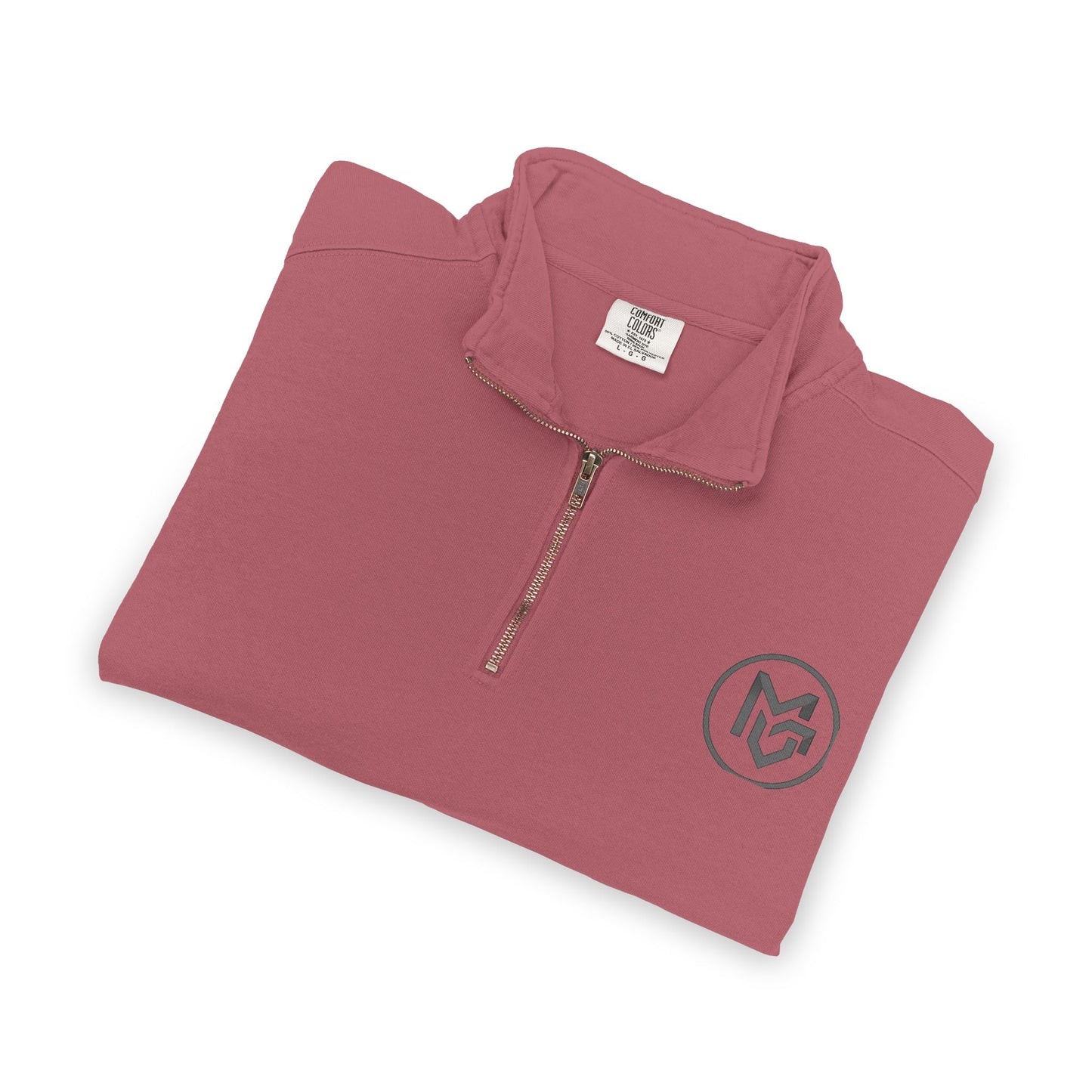 Embroidered Quarter - Zip Sweatshirt — Minimalist Chest Logo, Cozy Casual Pullover - MetroGrit