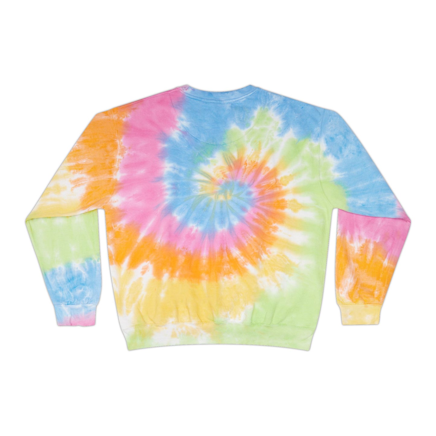 Pastel Blue Tie - Dye Sweatshirt — 'METROGRIT' Logo Crewneck - MetroGrit