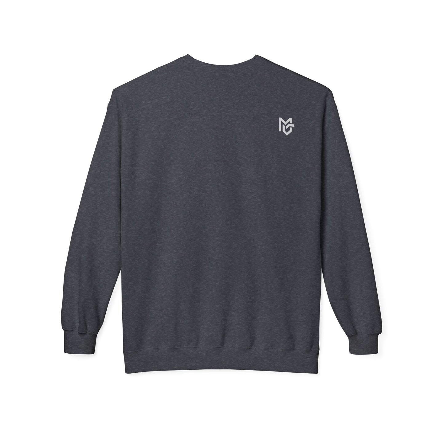 Minimal Logo Crewneck Sweatshirt — White Softstyle Fleece