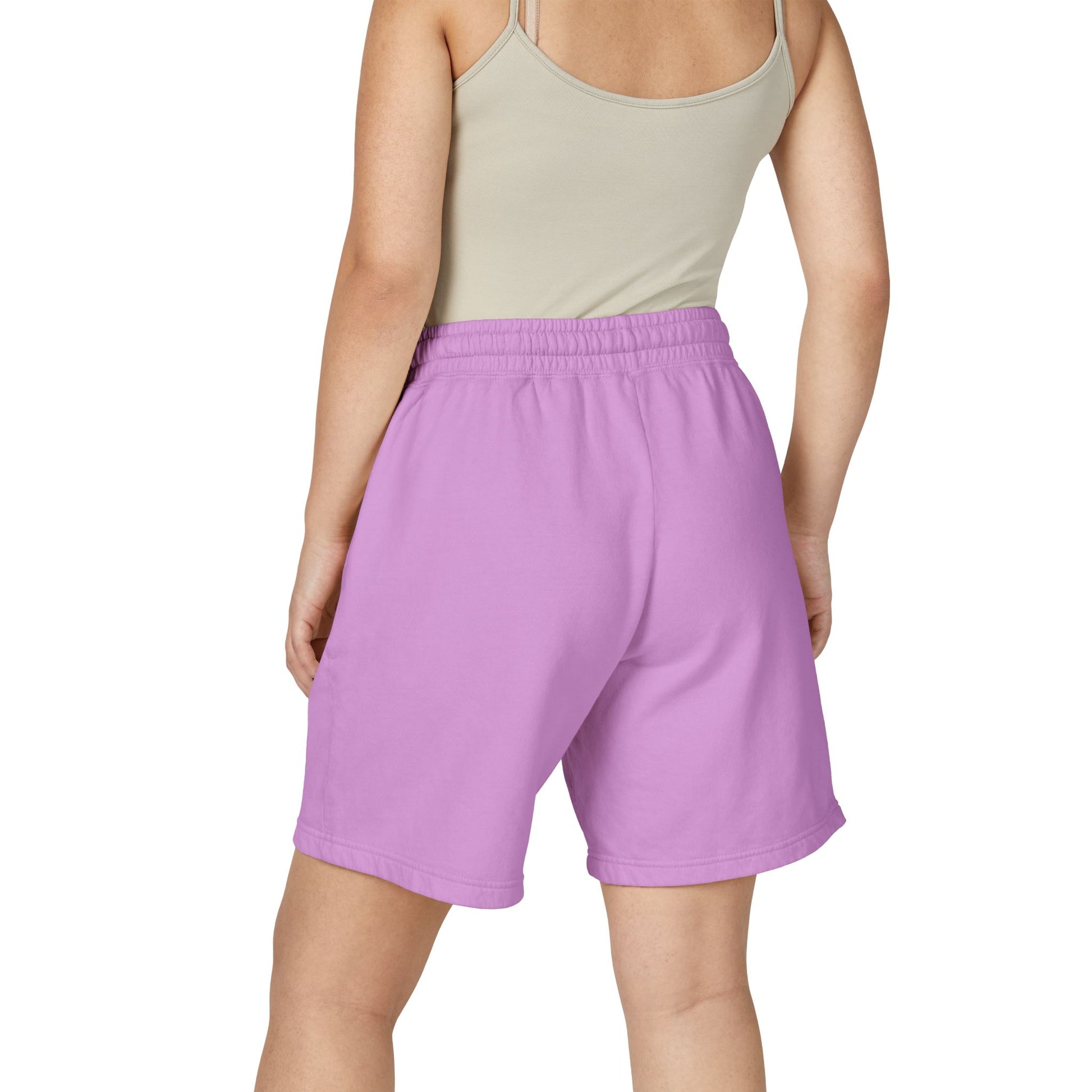 Lightweight Garment - Dyed Fleece Sweat Shorts — Casual Drawstring Lounge Shorts - MetroGrit