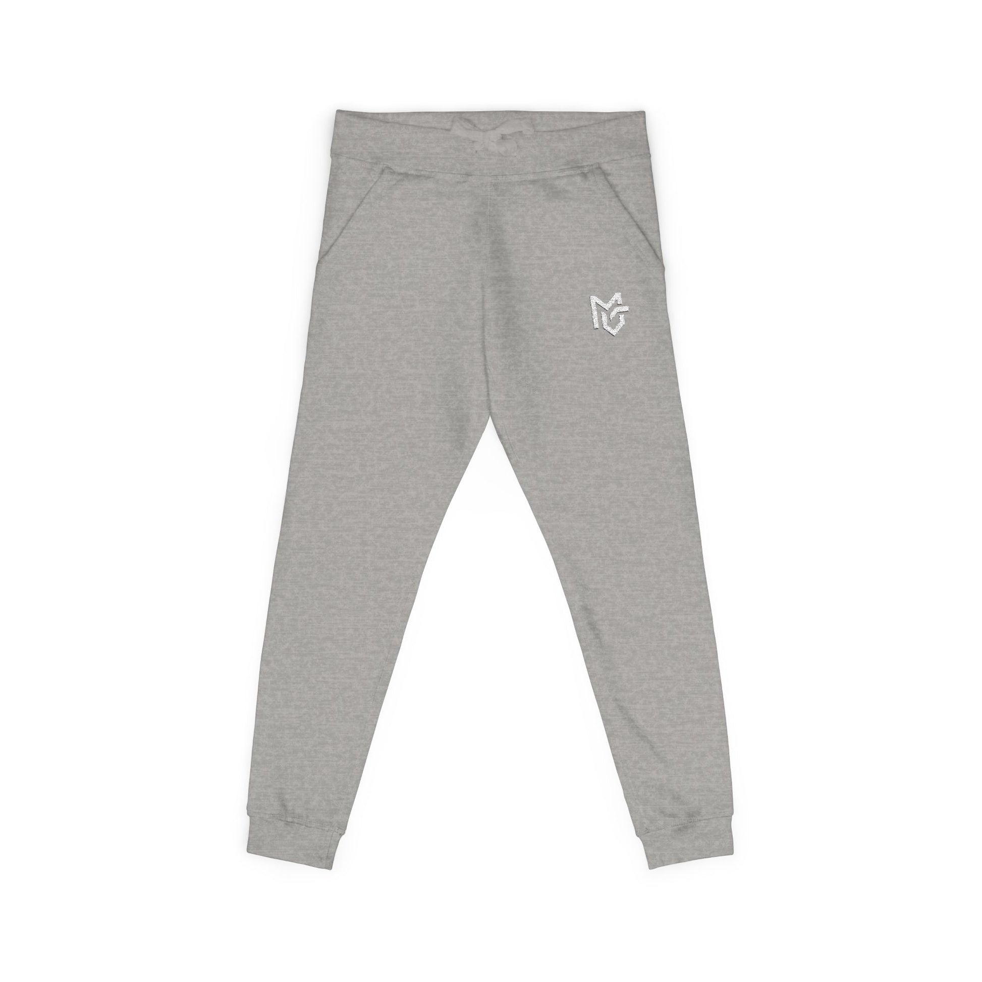 Embroidered Heart Logo Sweatpants — Cozy Fleece Joggers - MetroGrit