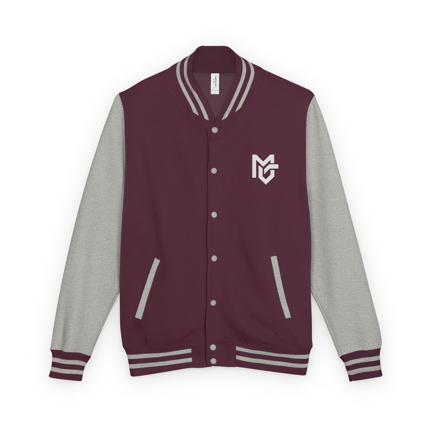 Varsity Letterman Jacket — Red & White Classic College Logo Jacket - MetroGrit