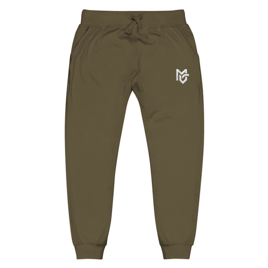 Embroidered Heart Logo Sweatpants — Cozy Fleece Joggers