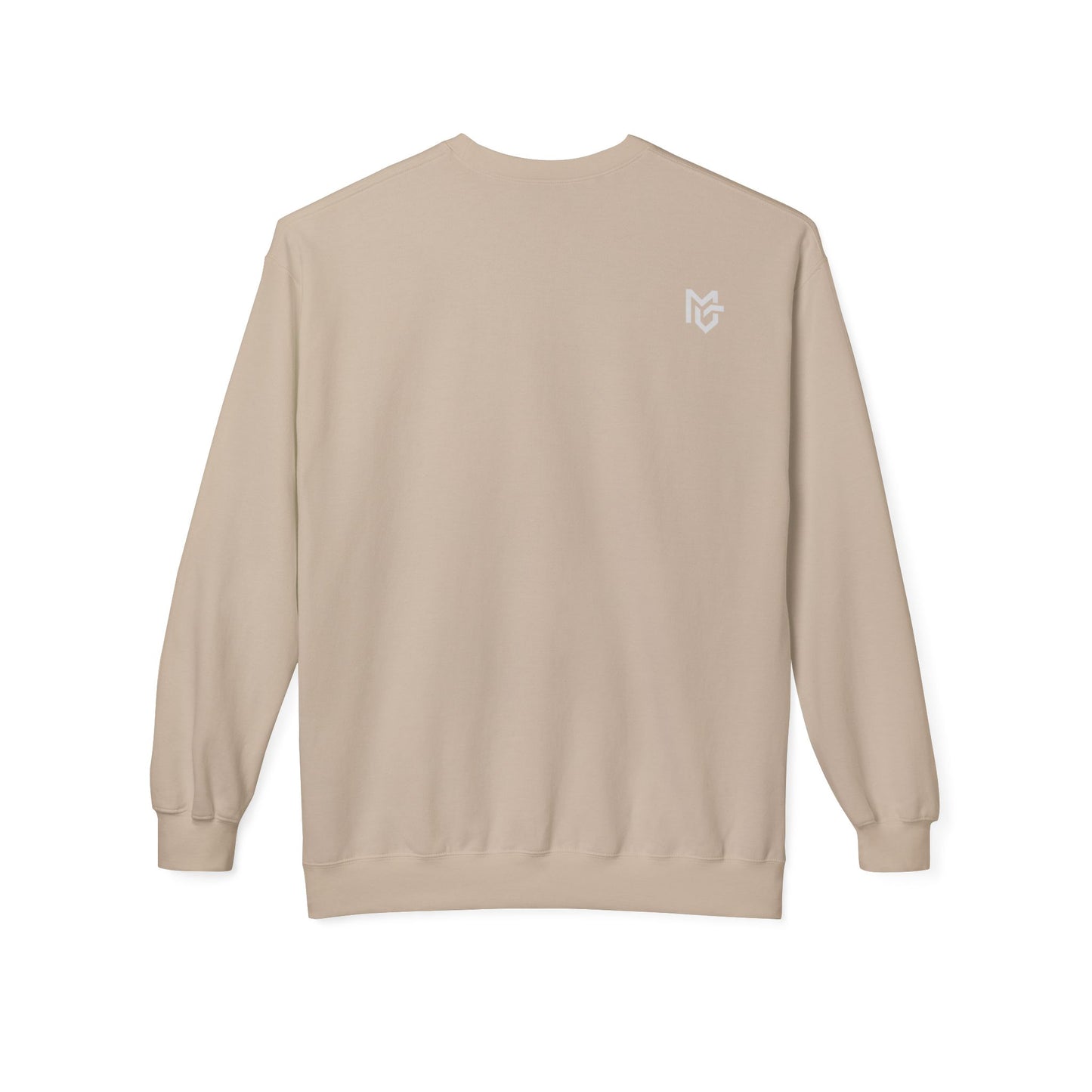 Minimal Logo Crewneck Sweatshirt — White Softstyle Fleece