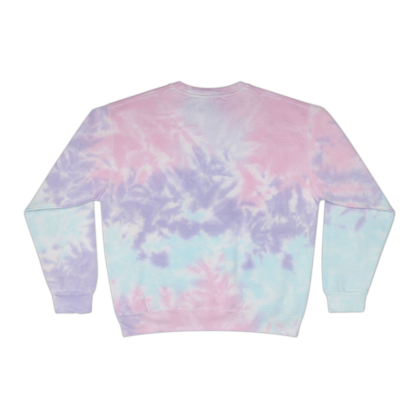 Pastel Blue Tie - Dye Sweatshirt — 'METROGRIT' Logo Crewneck - MetroGrit