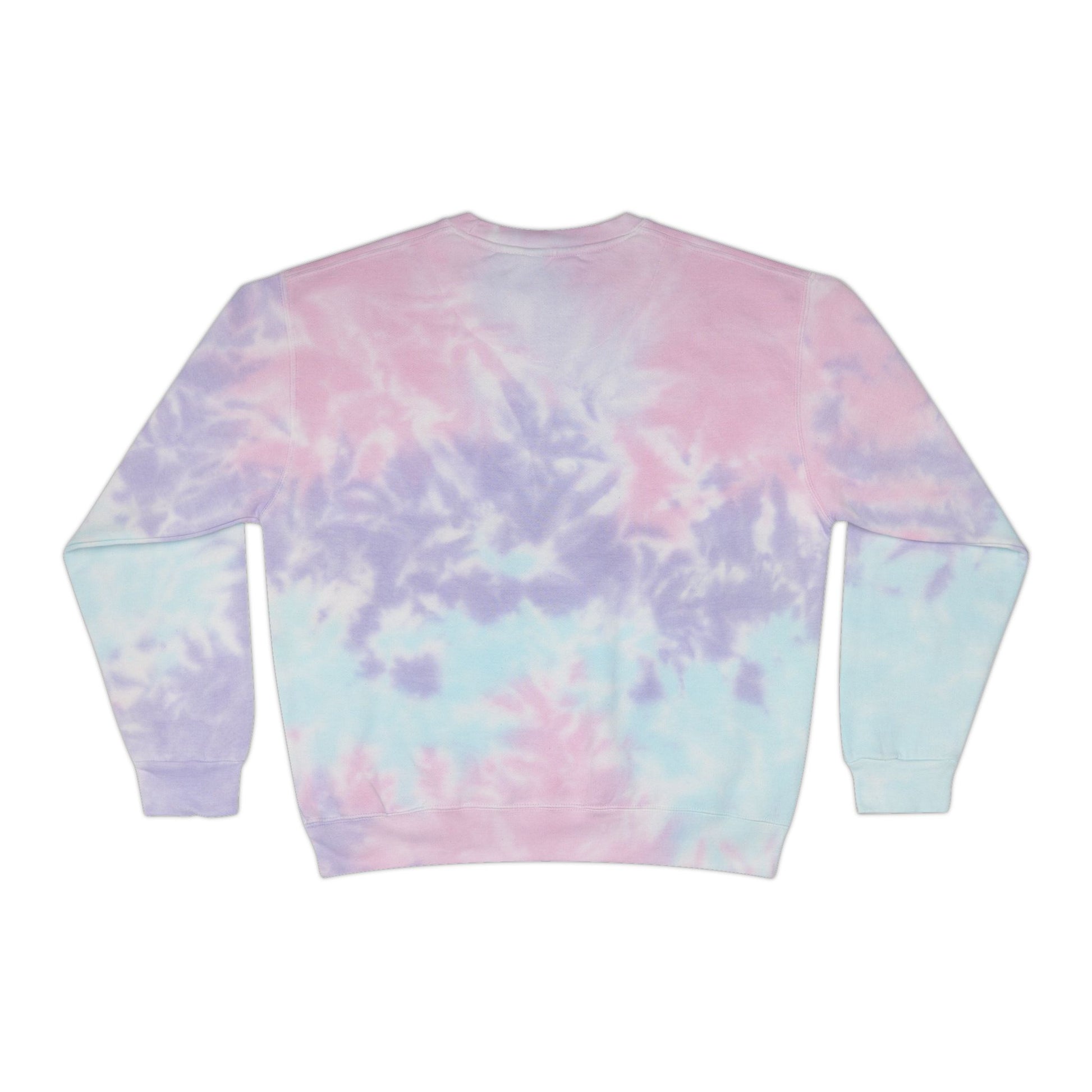 Pastel Blue Tie - Dye Sweatshirt — 'METROGRIT' Logo Crewneck - MetroGrit