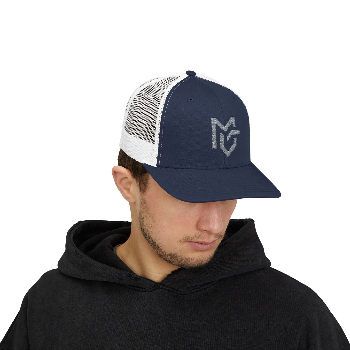 MG Logo Snapback Trucker Cap — Mesh Back Baseball Hat