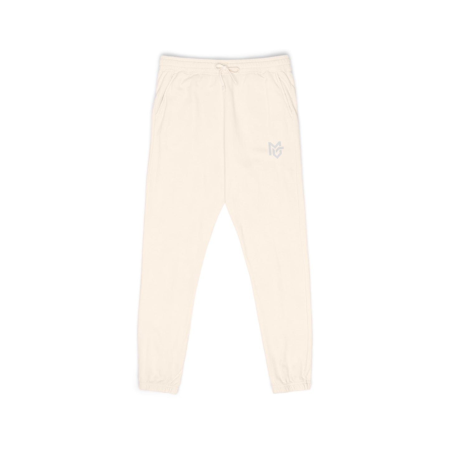 Embroidered Minimalist Logo Sweatpants — Garment - Dyed Fleece Joggers - MetroGrit