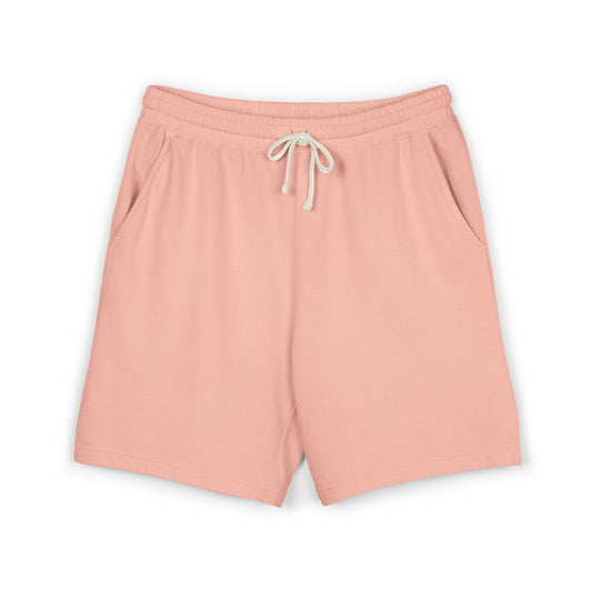 Lightweight Garment-Dyed Fleece Sweat Shorts — Casual Drawstring Lounge Shorts