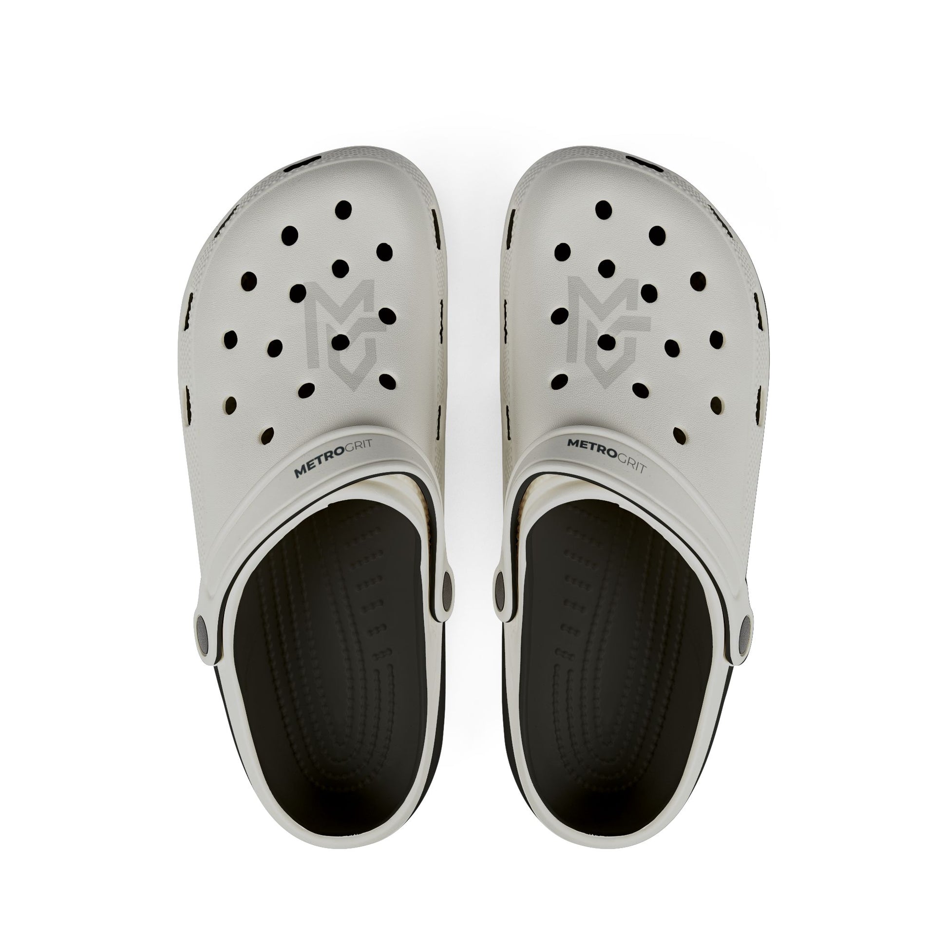 White EVA Foam Clogs — Lightweight Slip - On Garden & Beach Shoes - MetroGrit