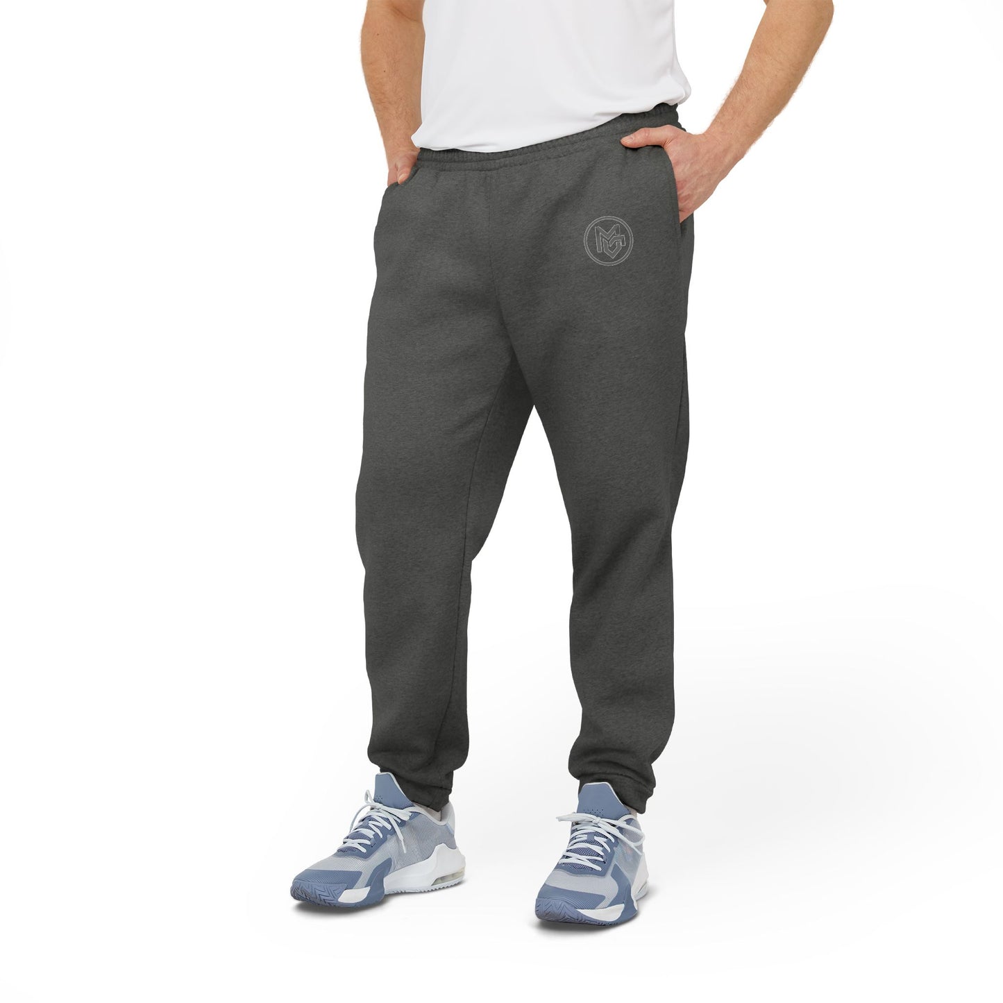 Adidas Grey Fleece Joggers – Comfortable Casual Sweatpants with Logo - MetroGrit