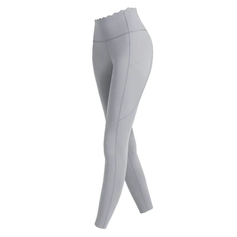 Lace High Waist Nude Yoga Pants for Women - MetroGrit